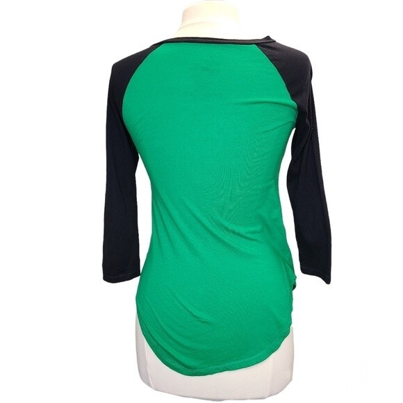 Dr Seuss The Grinch 3/4 Sleeve Cute High Low Shirt Sz Juniors S 3-5 - Picture 2 of 4